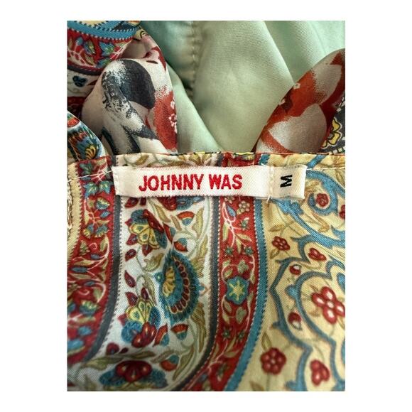 Johnny Was 100% Silk Floral Dress/Tunic Multicolor Pattern  M - Picture 3 of 12